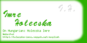 imre holecska business card